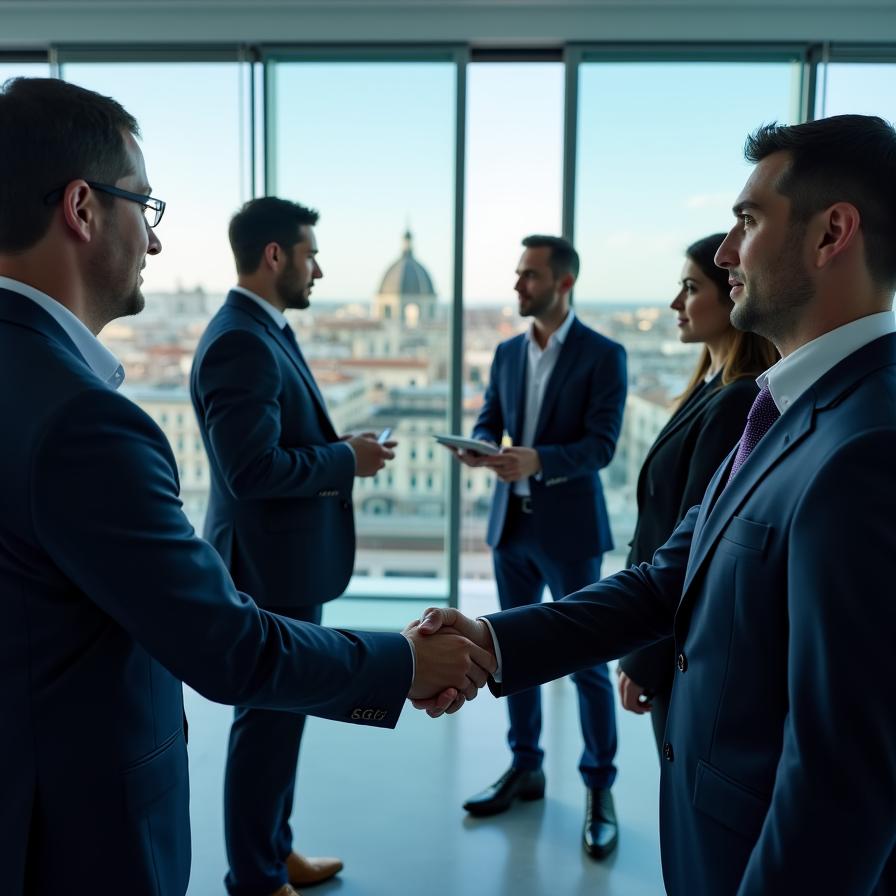 Collaborazione professionale in ufficio moderno